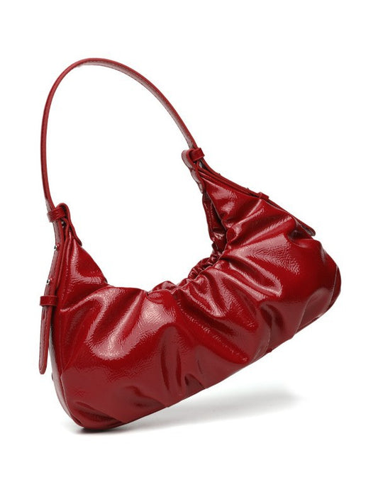 Women's Autumn Floral Effect Retro Red Portable Underarm Bag
