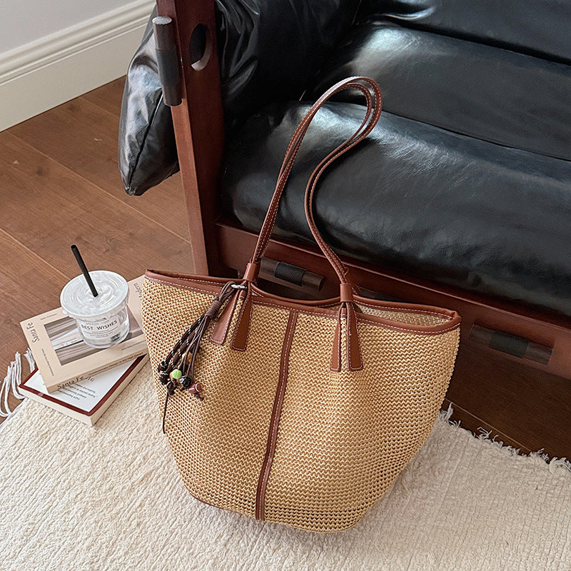 Women's French Straw Summer Fashion Simple Large Bags