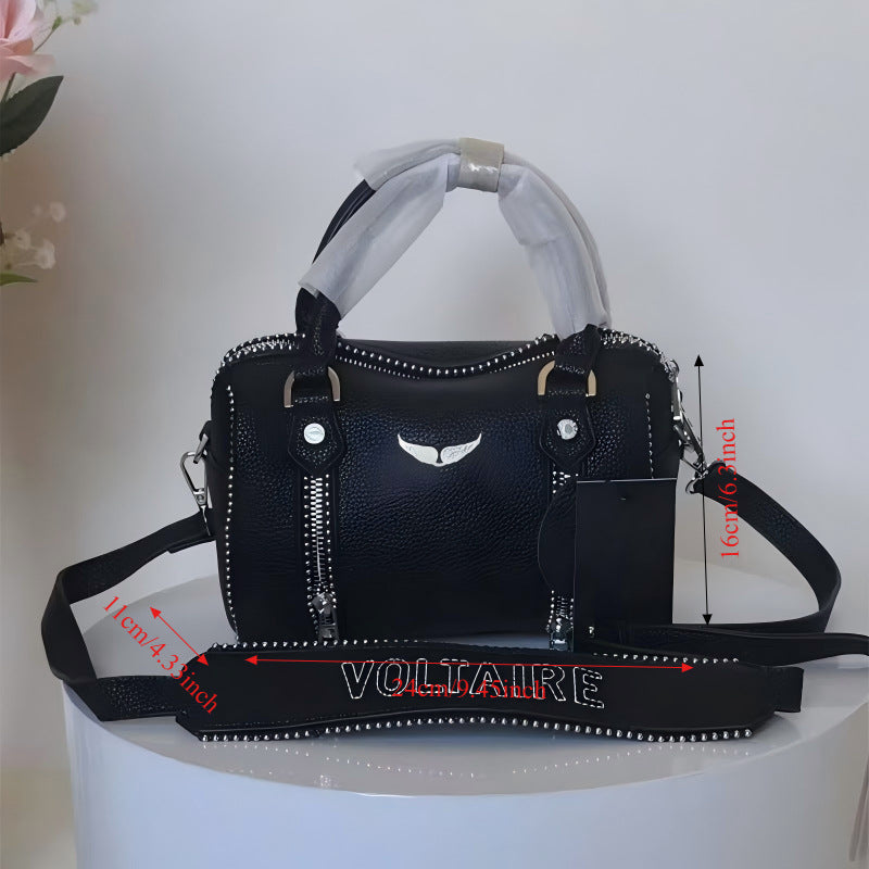 Women's Fashion Black Luxury Design Vintage Envelope Women's Shoulder Bag
