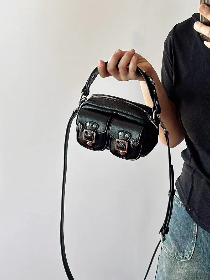 Casual Classy Female Hot Motorcycle High-grade Small Square Bags