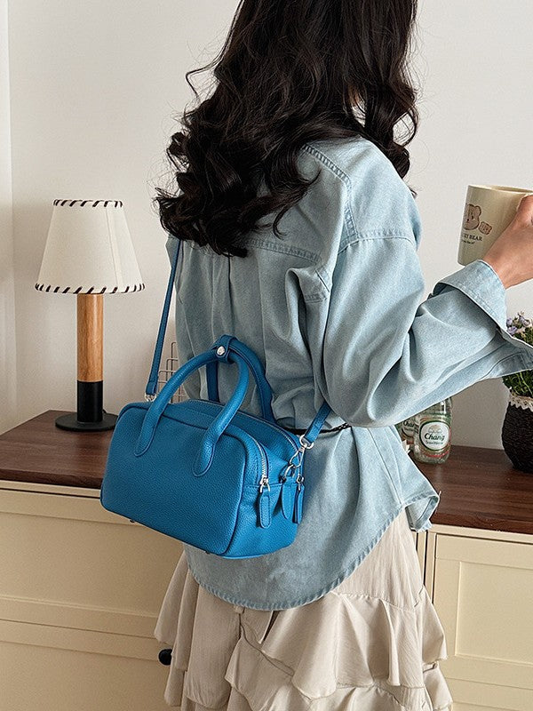 Women's Blue Underarm Fashionable Large Capacity Pillow Women's Shoulder Bag