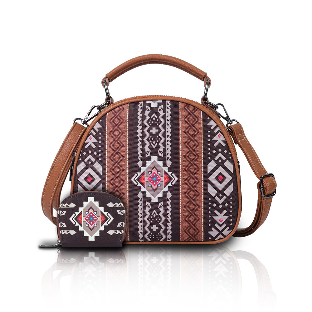 Bohemian Style Two-piece Shell Large Capacity Suitable For Women's Messenger Bag