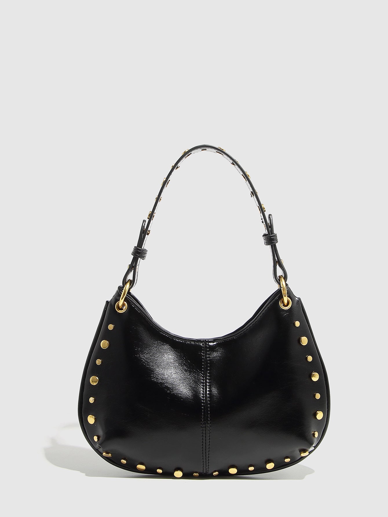 Women's Fashion Trend Underarm Rivet Chain Boston Bags