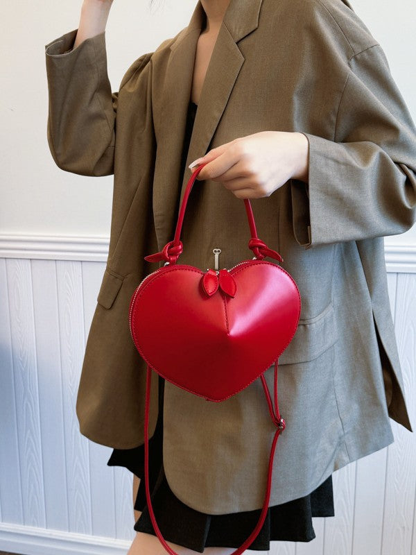 Women's Heart Internet Fire High-grade Red Wedding Banquet Underarm Bag