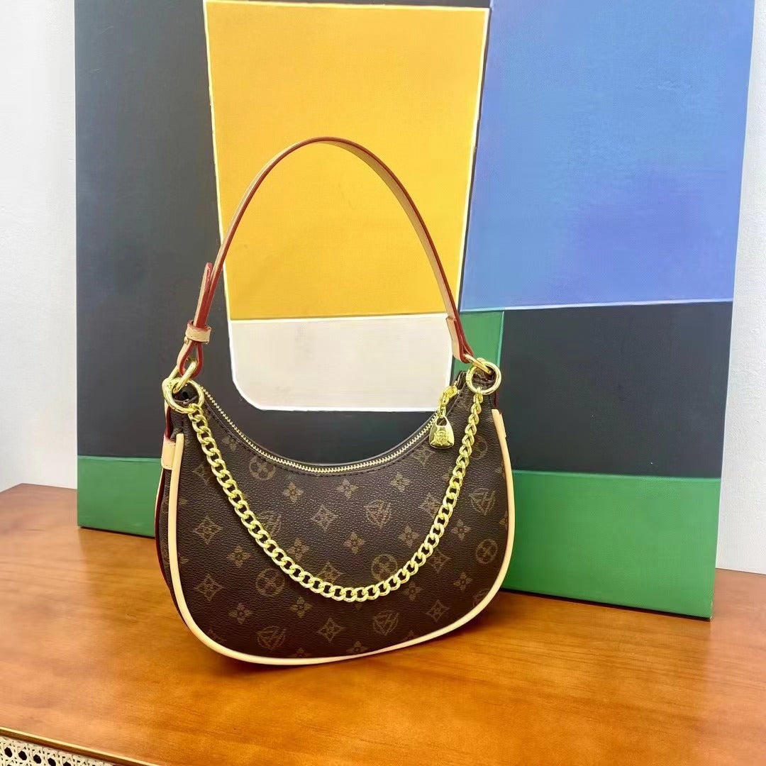 Women's High Quality Fashion Printing Moon Retro Korean Underarm Bag