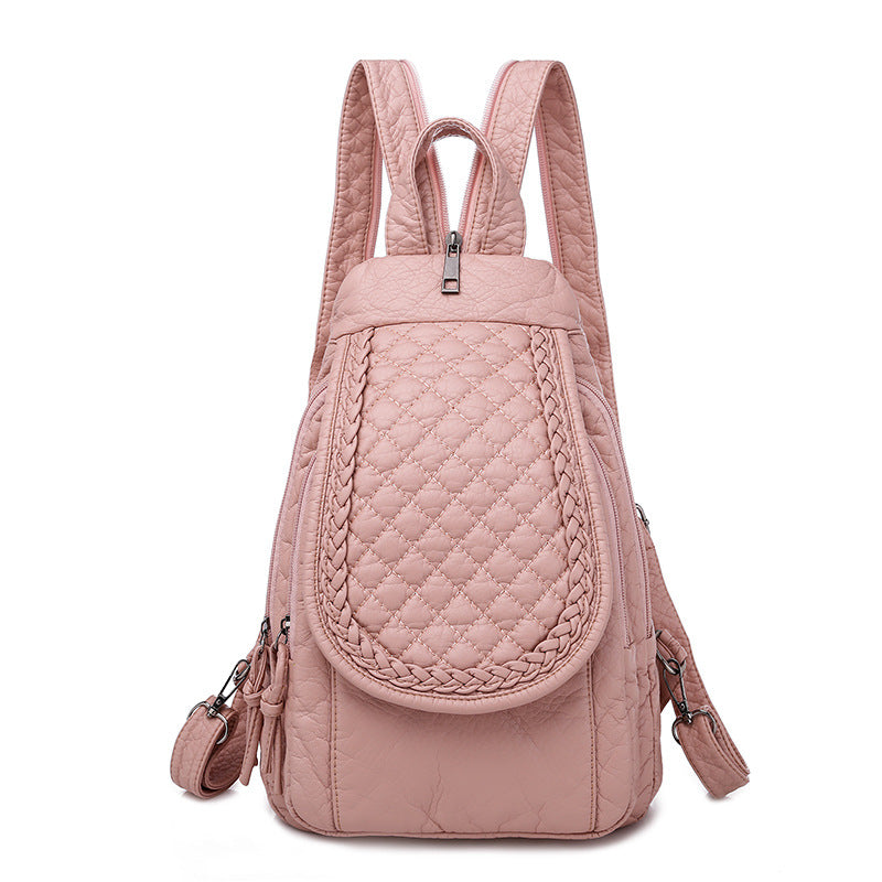 Women's Multifunctional Soft Leather Korean Fashion Women's Backpack