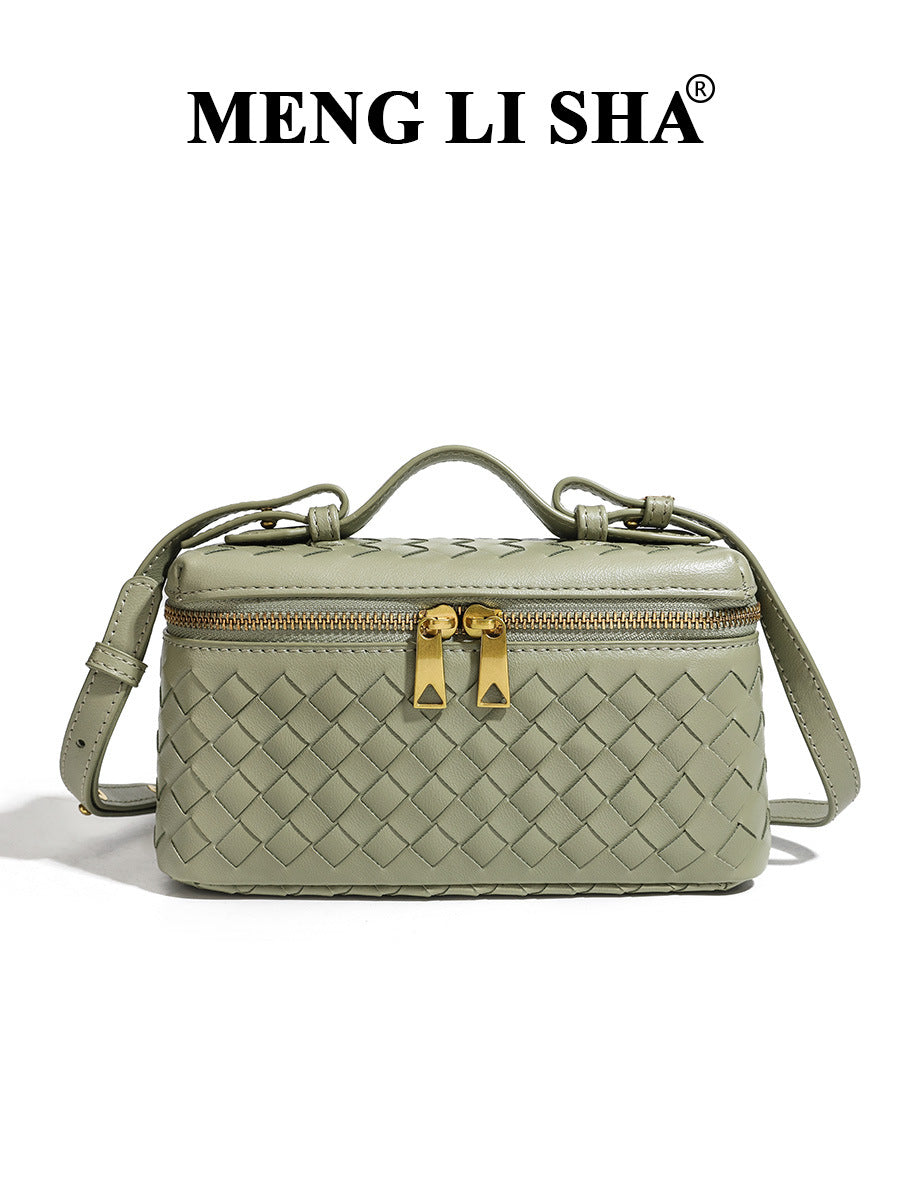 Classic Elegant Women's Hand-woven Box Lunch Women's Shoulder Bag