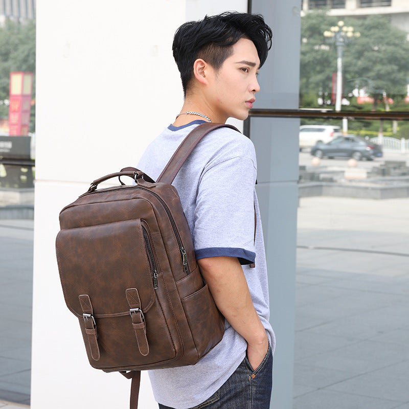 Men's Capacity Business Office Pc Fashion Vertical Leisure Backpack
