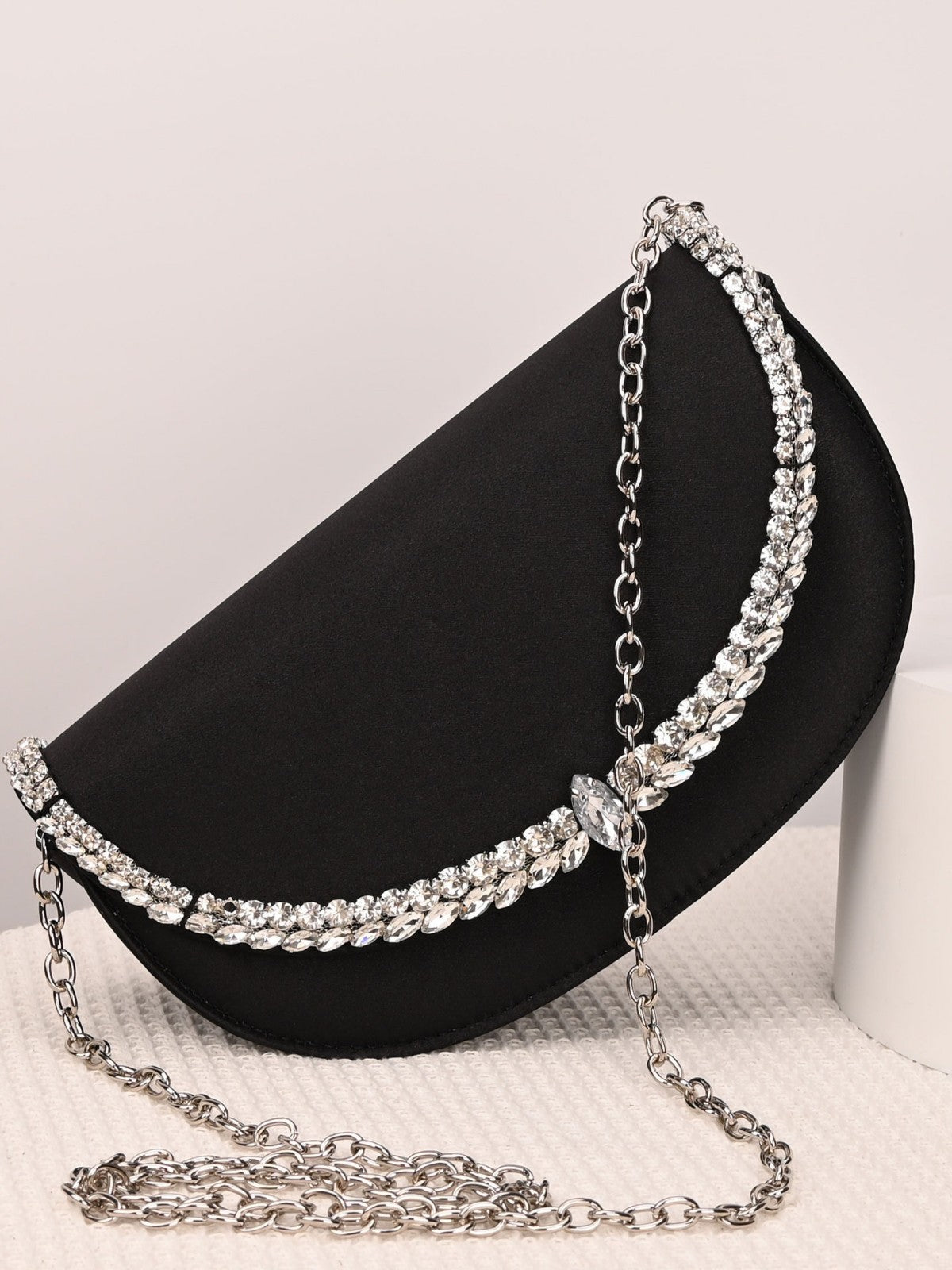 Women's French Fairy Saddle Satin Dinner Women's Shoulder Bag