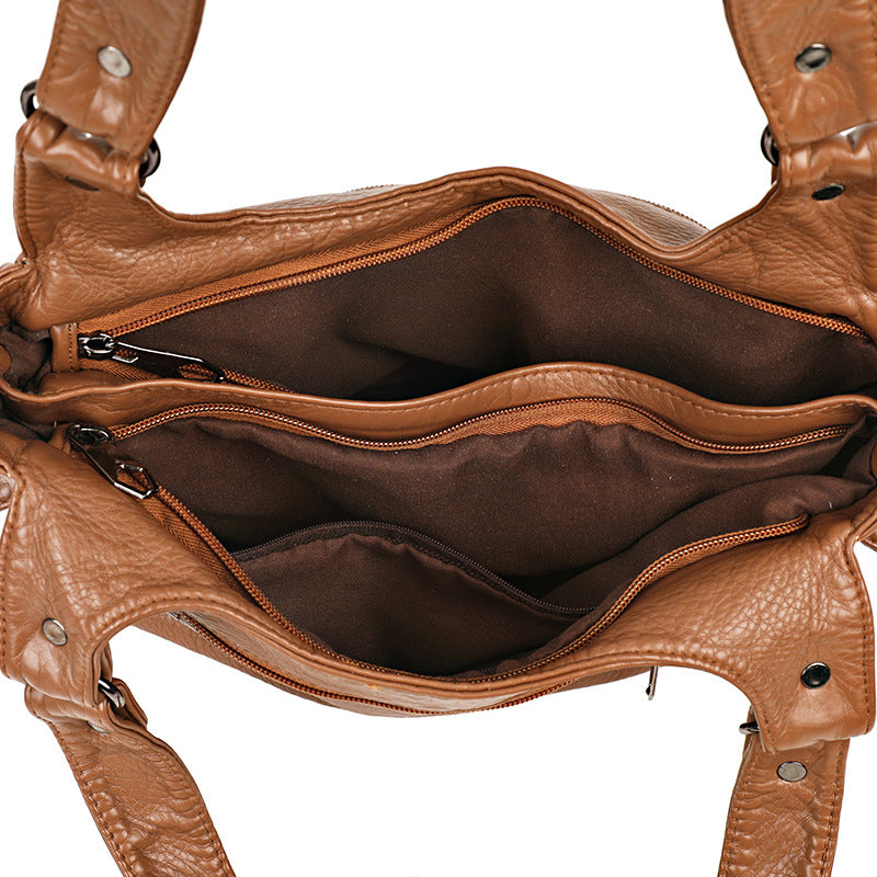 Women's Trendy Retro Street Motorcycle Punk Underarm Shoulder Bags