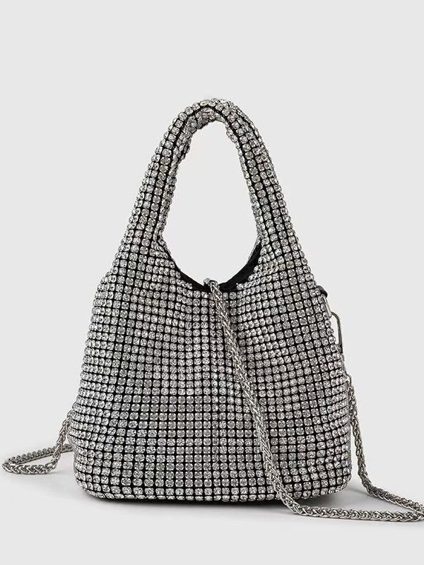 Women's Style King Rhinestone Portable Elegant Vegetable Basket Women's Messenger Bag