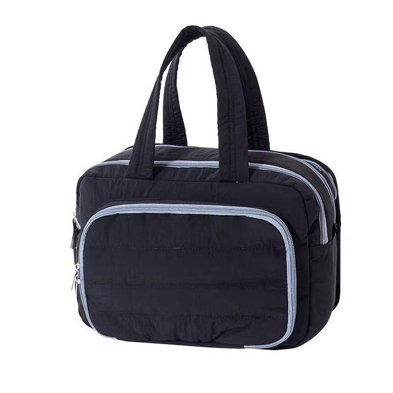 Large Capacity Partition Advanced Feeling Fluffy Makeup Bag