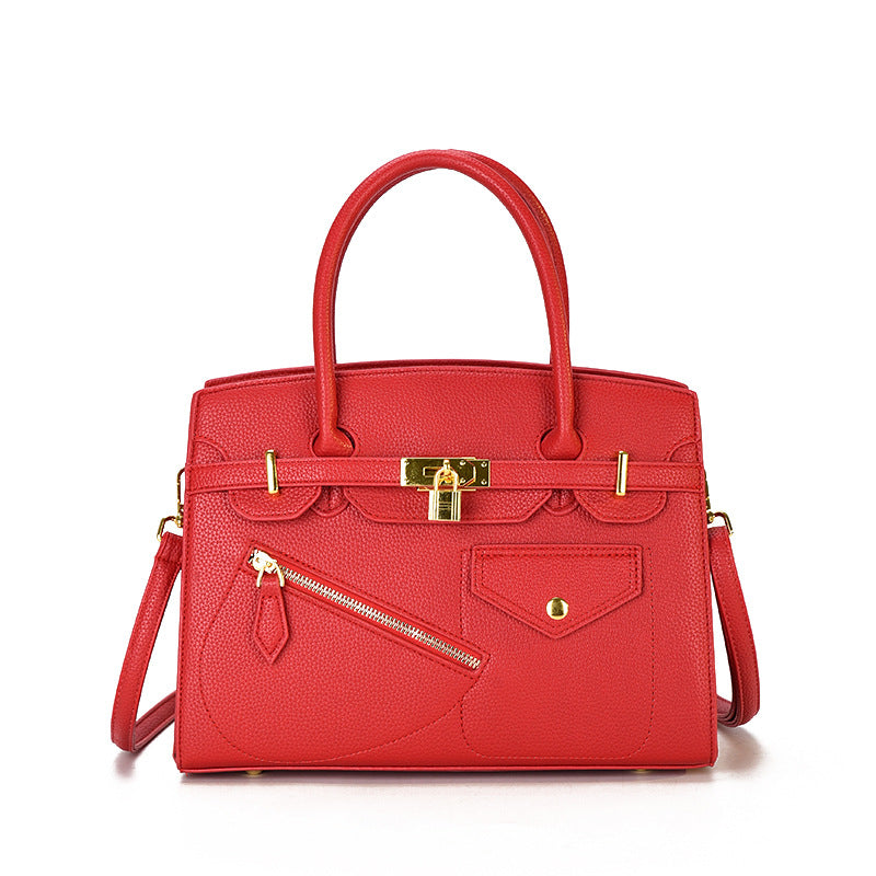 Large Capacity Platinum Simple Easy Matching Women's Handbag