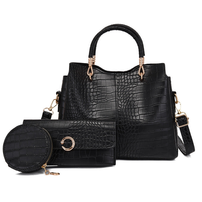 Elegant Women's Fashionable One Combination Three-piece Handbags