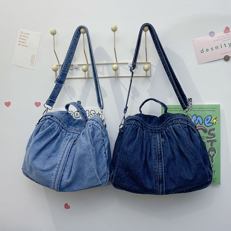 Pretty Women's Fashion Wash Denim College Backpacks
