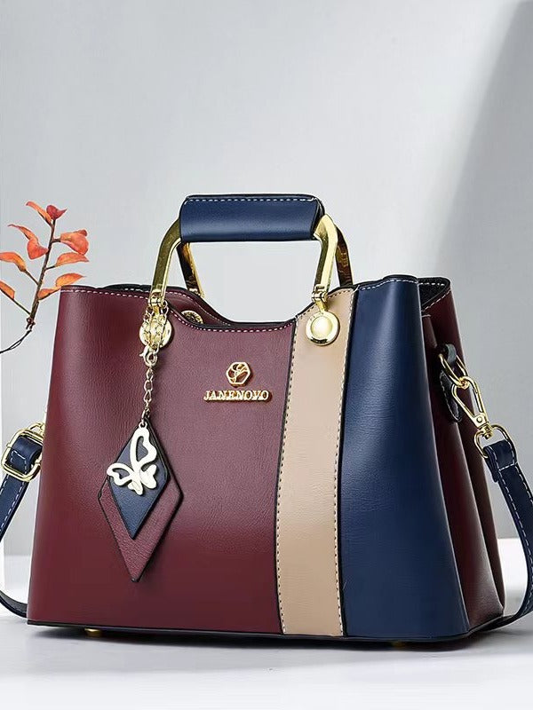 Women's Fashion Color Contrast Elegant Mother Handbags