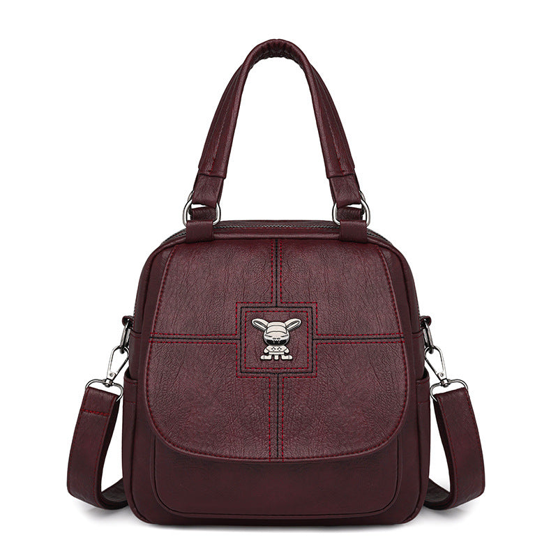 Women's Retro Fashion Soft Leather Portable Women's Backpack