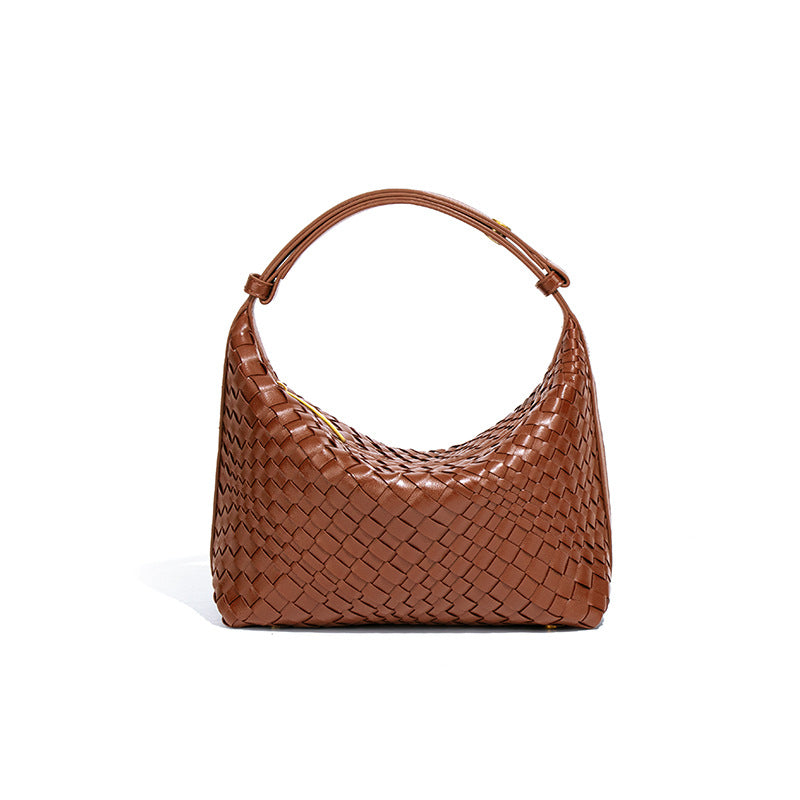 Women's Woven Niche Western Style Hand Carrying Lunch Box Commuter Underarm Bag