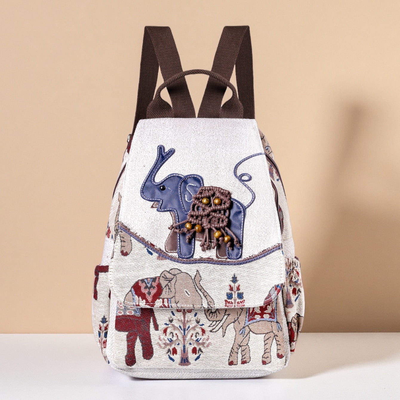 National Fashion Ethnic Style Canvas Retro Artistic Large Travel Bags