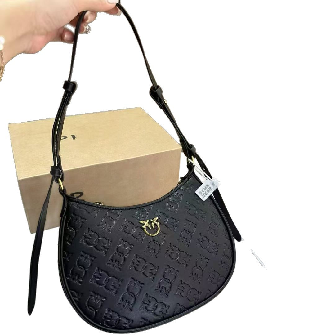 Women's Chain Swallow Wine God Genuine Leather Embossed Flying Bags