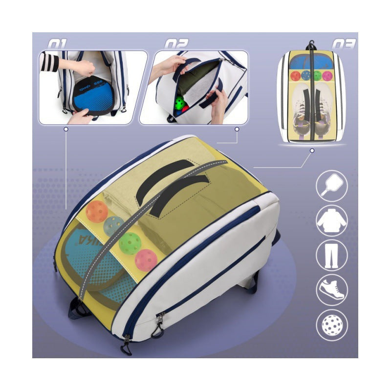 Women's & Men's Peak Ball Racket Storage Waterproof Easy To Wipe With Shoes Backpacks