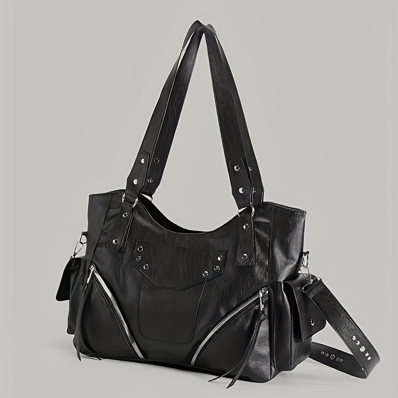 Women's Niche Stitching Large Capacity Totes Fashion Bags