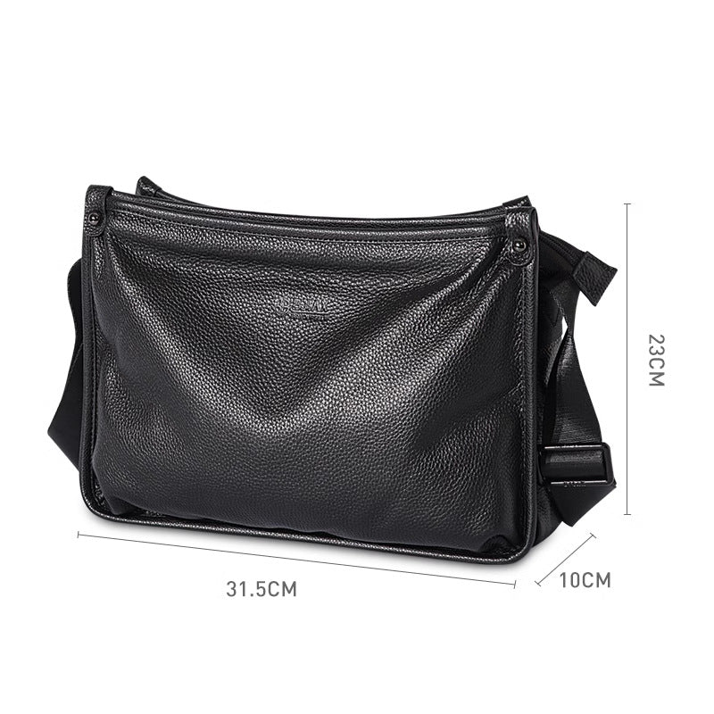 Men's First Layer Cowhide Business Genuine Leather Premium Mobile Men's Messenger Bag