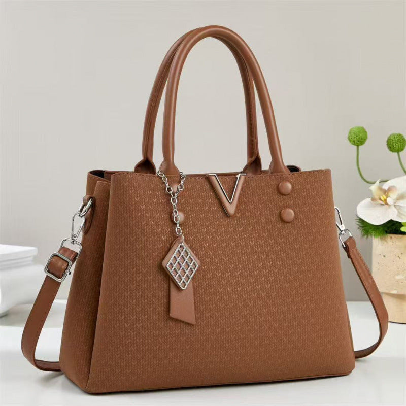 Texture Fashion Versatile Large Capacity Trendy Women's Handbag
