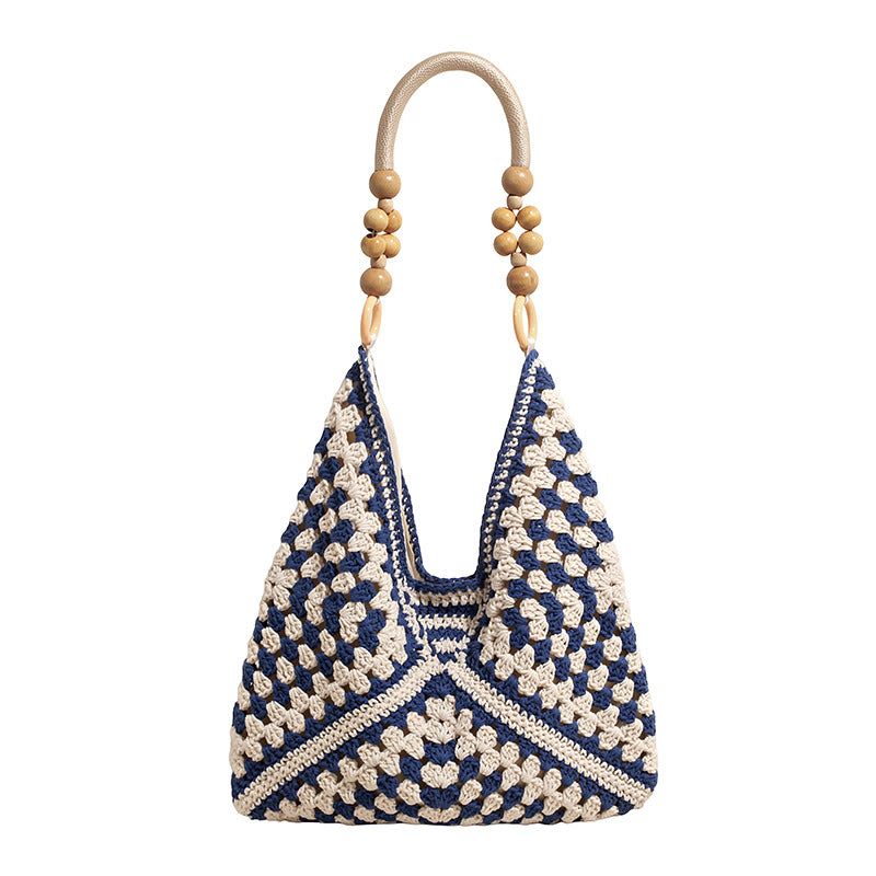 Women's Super Hot Idle Style Woven Straw Large Capacity Bohemian Seaside Bags