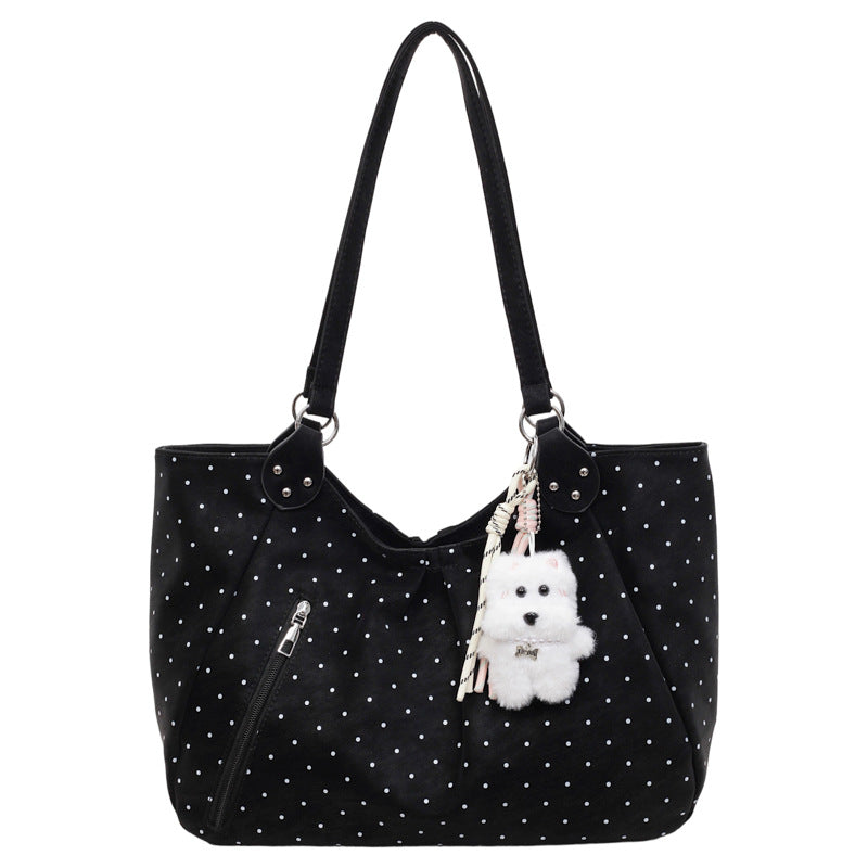 Women's Large Capacity Totes High-grade Versatile Polka Women's Messenger Bag