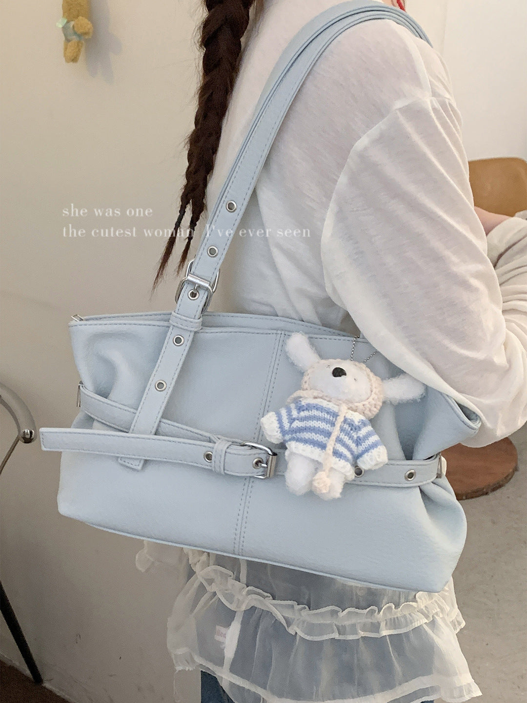 Fashion Women's Korean Underarm Commuter Simple Tote Bag