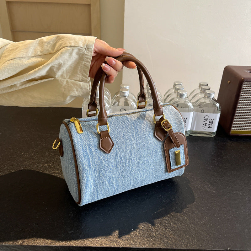 Autumn Retro Denim Pillow Trendy Fashionable Stylish Women's Shoulder Bag