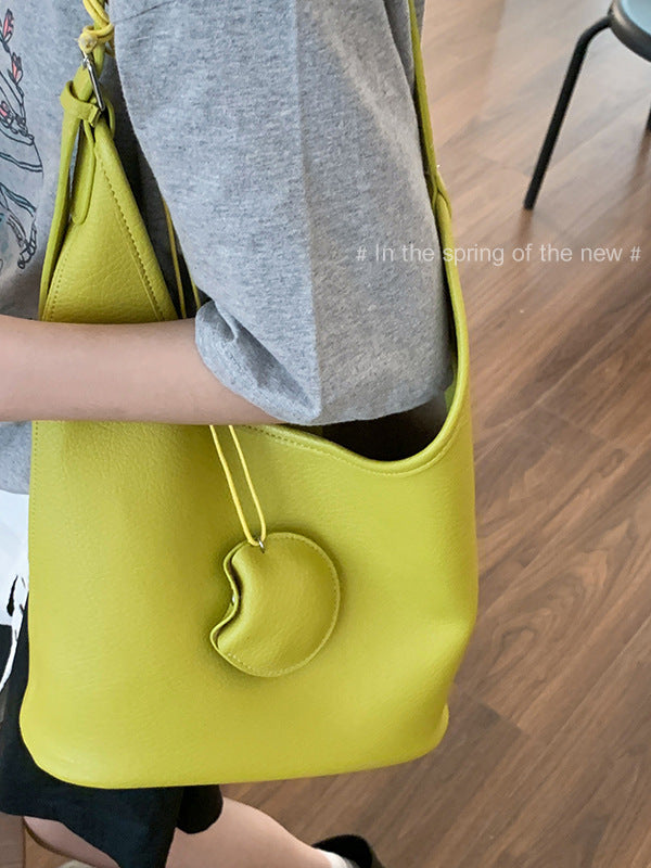 Women's Korean Underarm Simple Solid Color Soft Bags