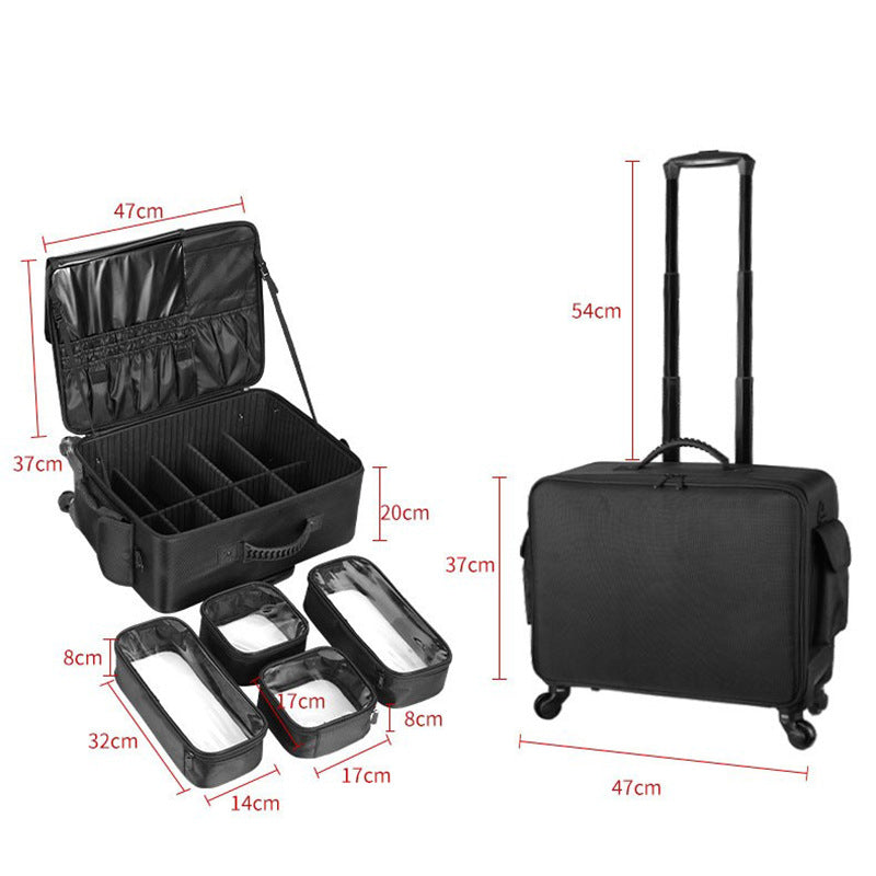 Women's Up Specialist Makeup Fixing Box Oxford Universal Wheel