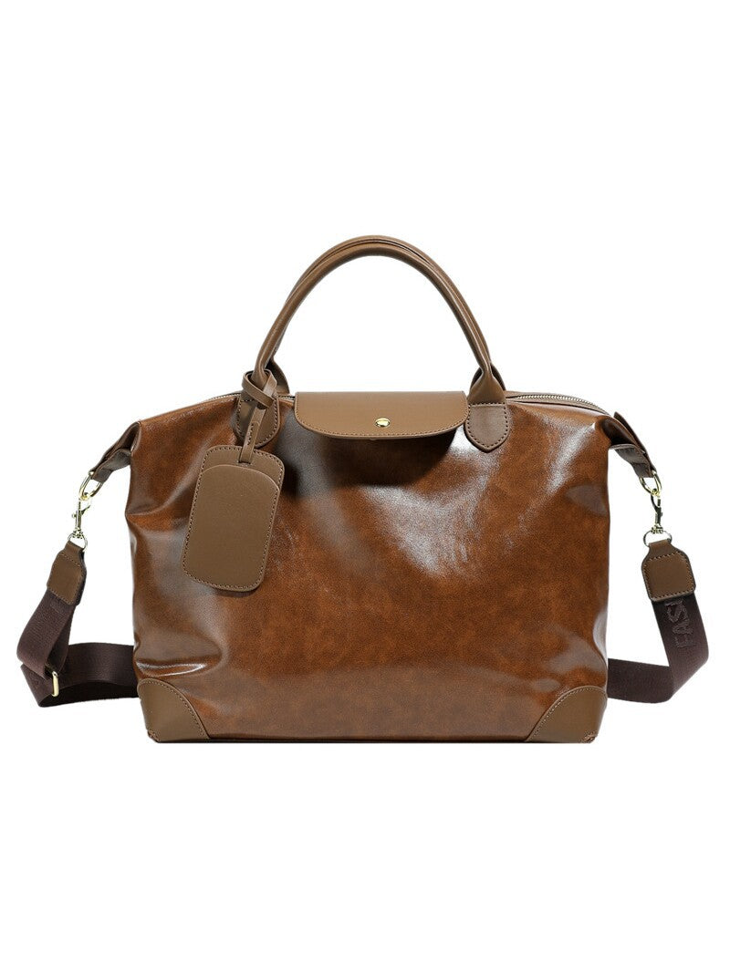 Women's Large Capacity Commuter Fashion Portable Light Luxury Retro Style Bags