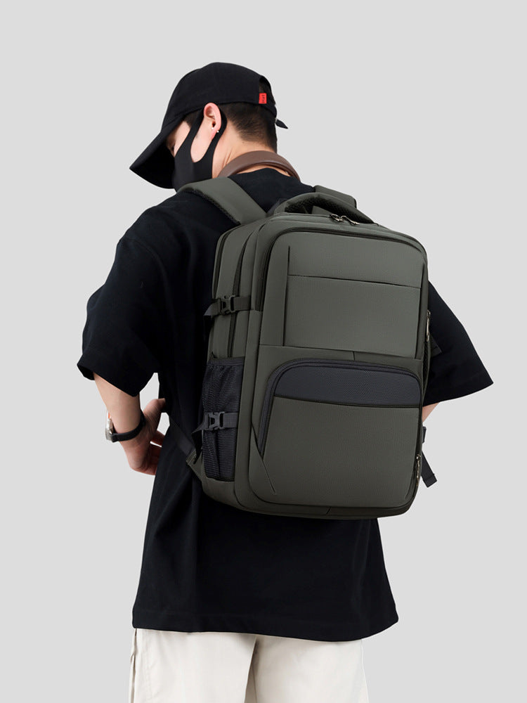 Solid Color Simple Large Capacity Computer Leisure Commute Backpacks
