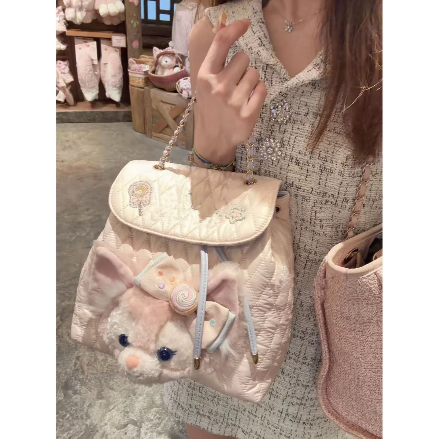 Good-looking Large Capacity Rhombus Cute Cartoon Backpacks