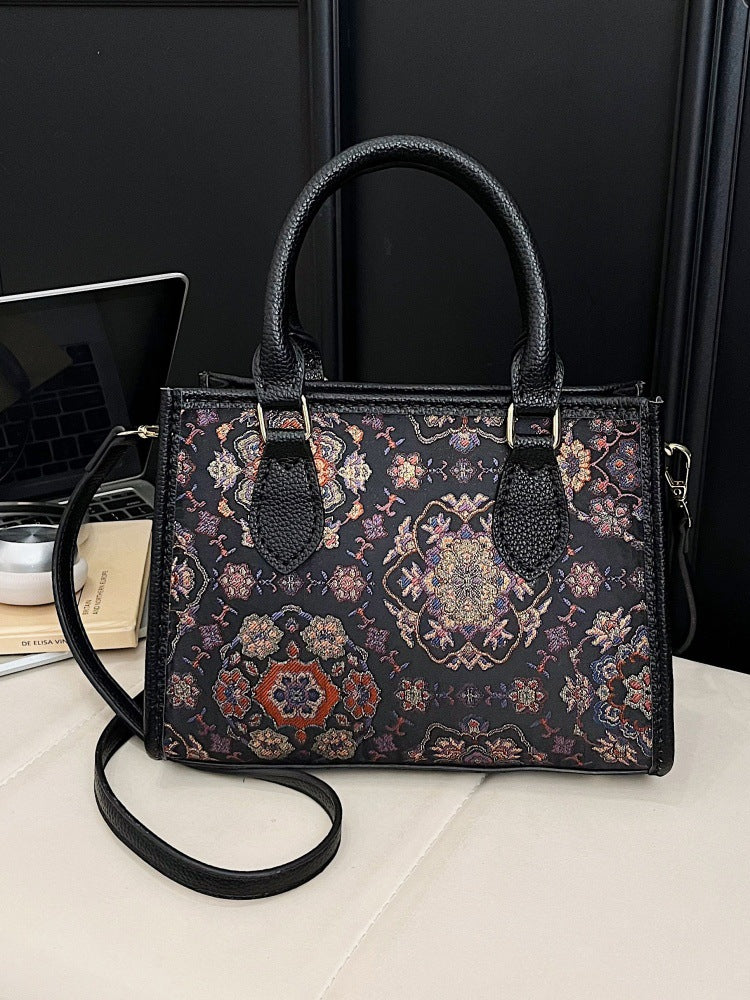 Song Dynasty Brocade Cloth Modified Female Handmade Material Chinese Tote Bag