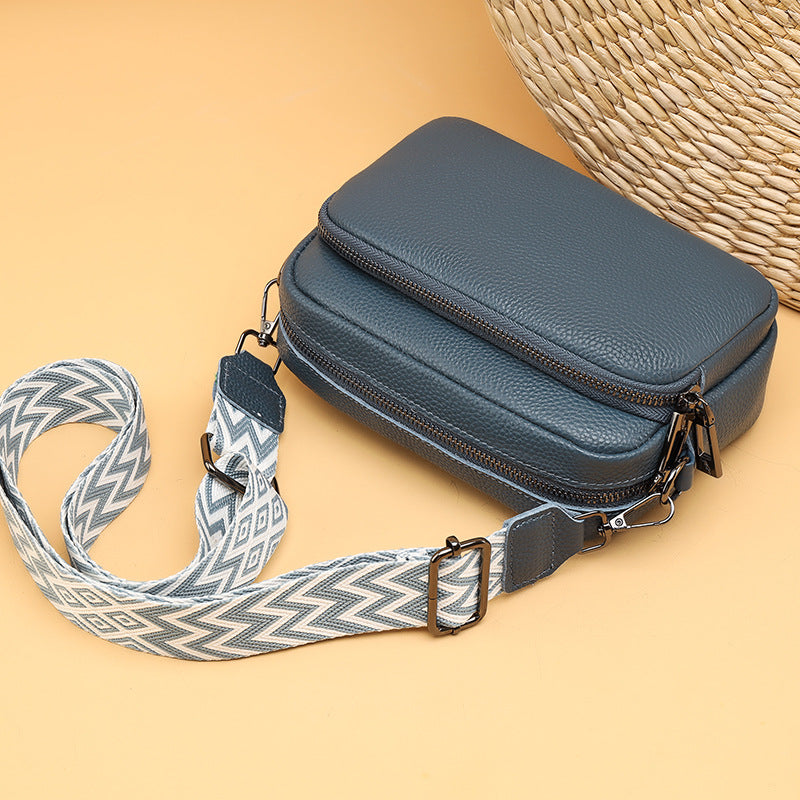 Women's Genuine Leather Trendy Fashion Top Layer Small Square Bags