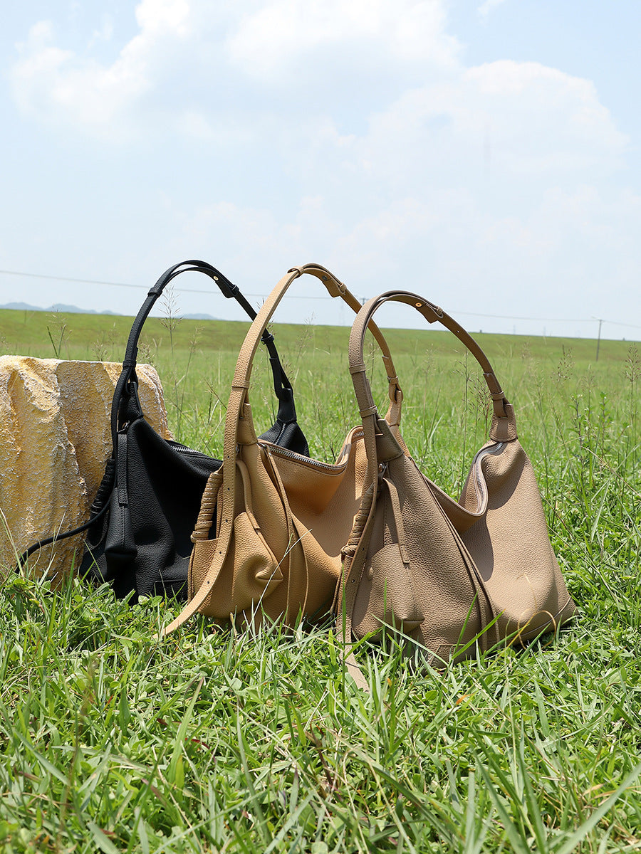 Style Leather Large Capacity Commuter High Women's Shoulder Bag