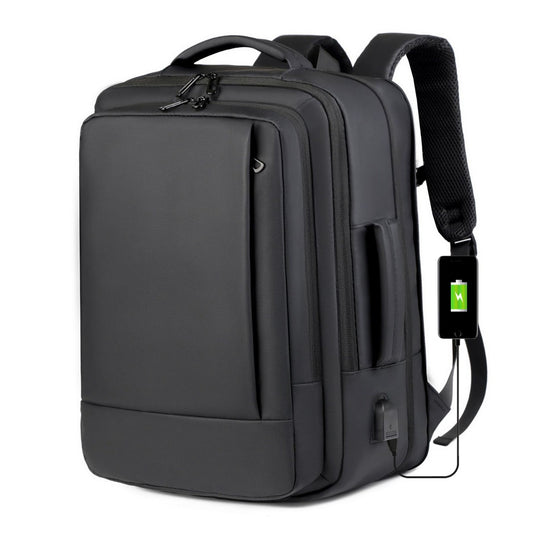 Male College Expansion Computer Multifunctional Charging Backpacks