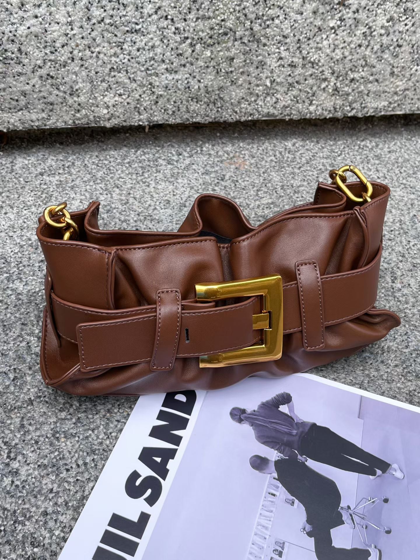Women's Design Portable Pleated Clouds Commute Leisure Underarm Bag