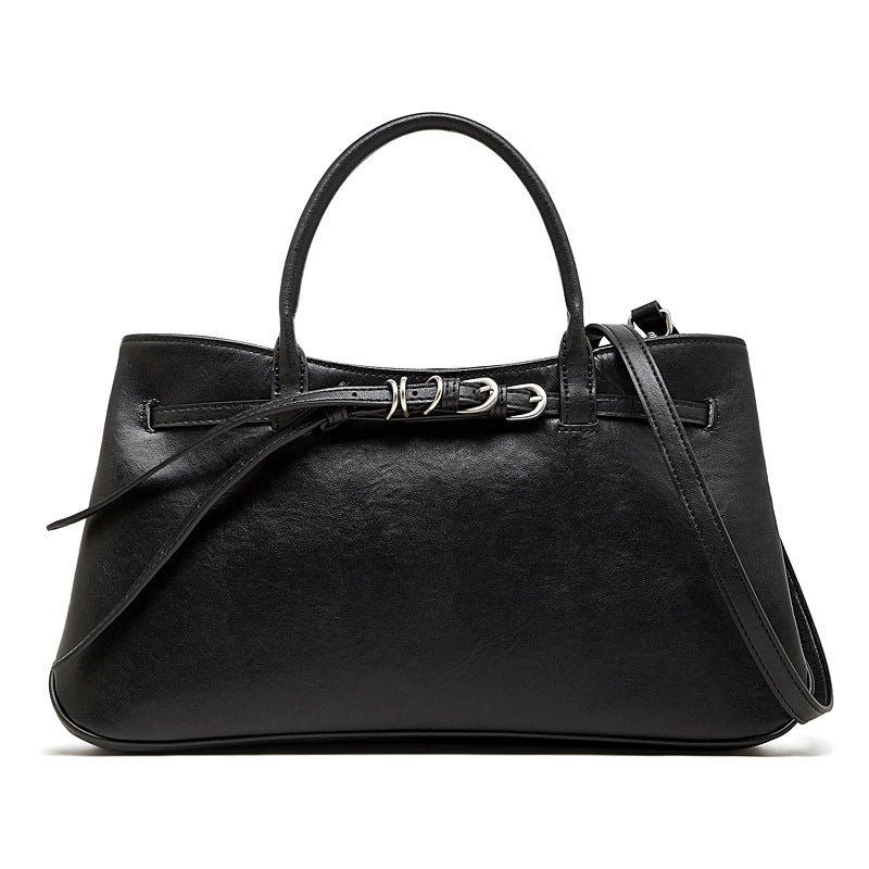 Genuine Leather Niche Retro Vegetable Tanning Women's Shoulder Bag