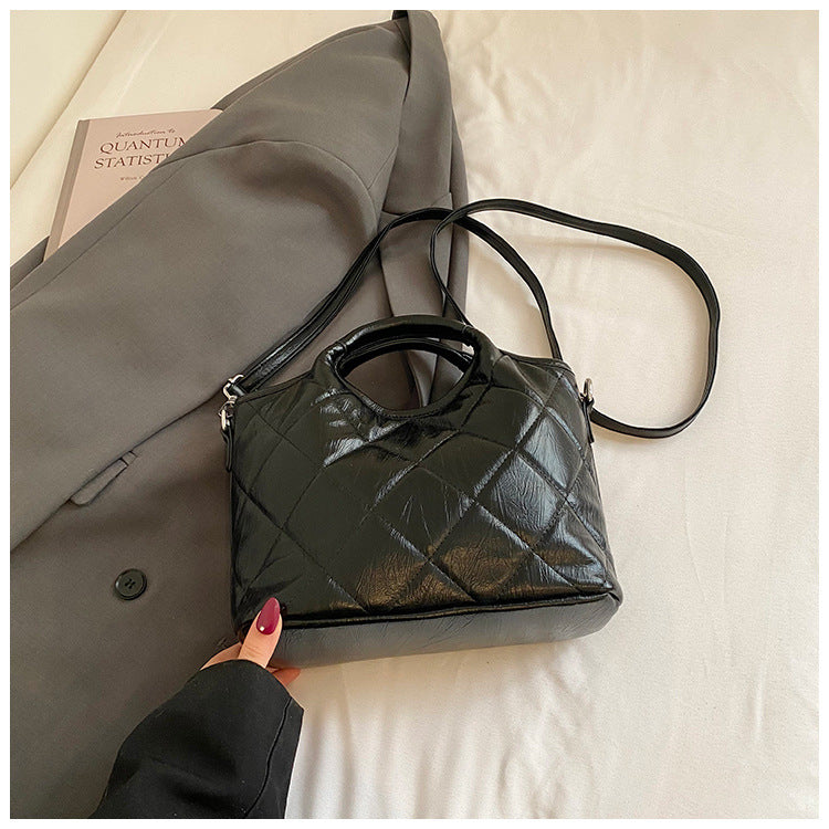 Durable Innovative Women's Korean Rhombus Commuter Bucket Bag