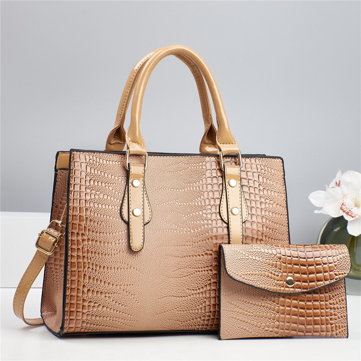 Women's Elegant Large Capacity Fashion Two-piece Set Women's Handbag
