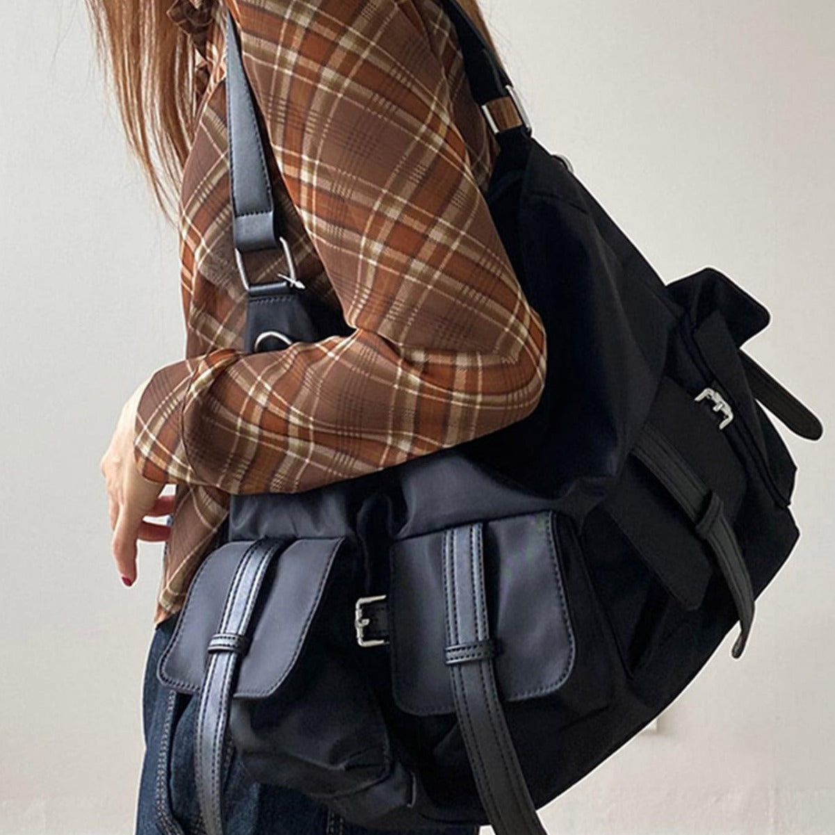 Durable Men's Fashion Style Canvas Korean Shoulder Bags