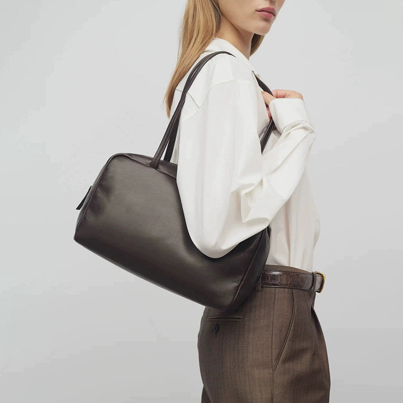 Layer Leather Underarm Bowling Advanced Sense Women's Shoulder Bag