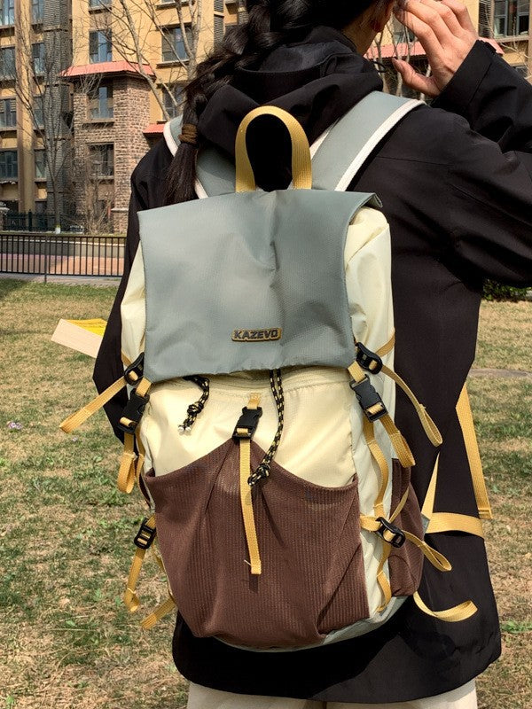 Burden Reduction Hiking Couple Large Capacity Contrast Leisure Backpack