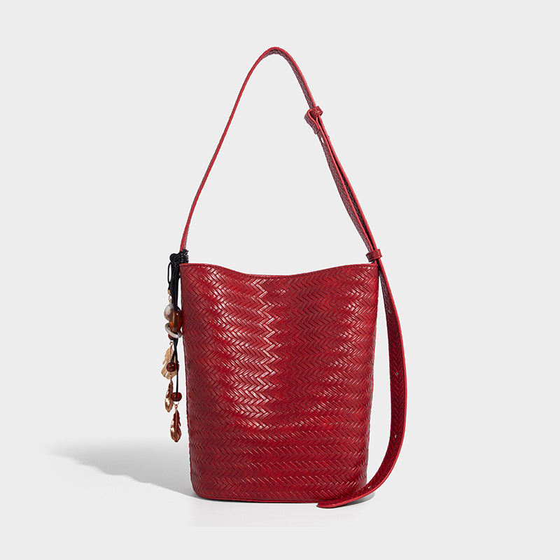 Niche Knitting Retro Affordable Luxury High-grade Bucket Bag