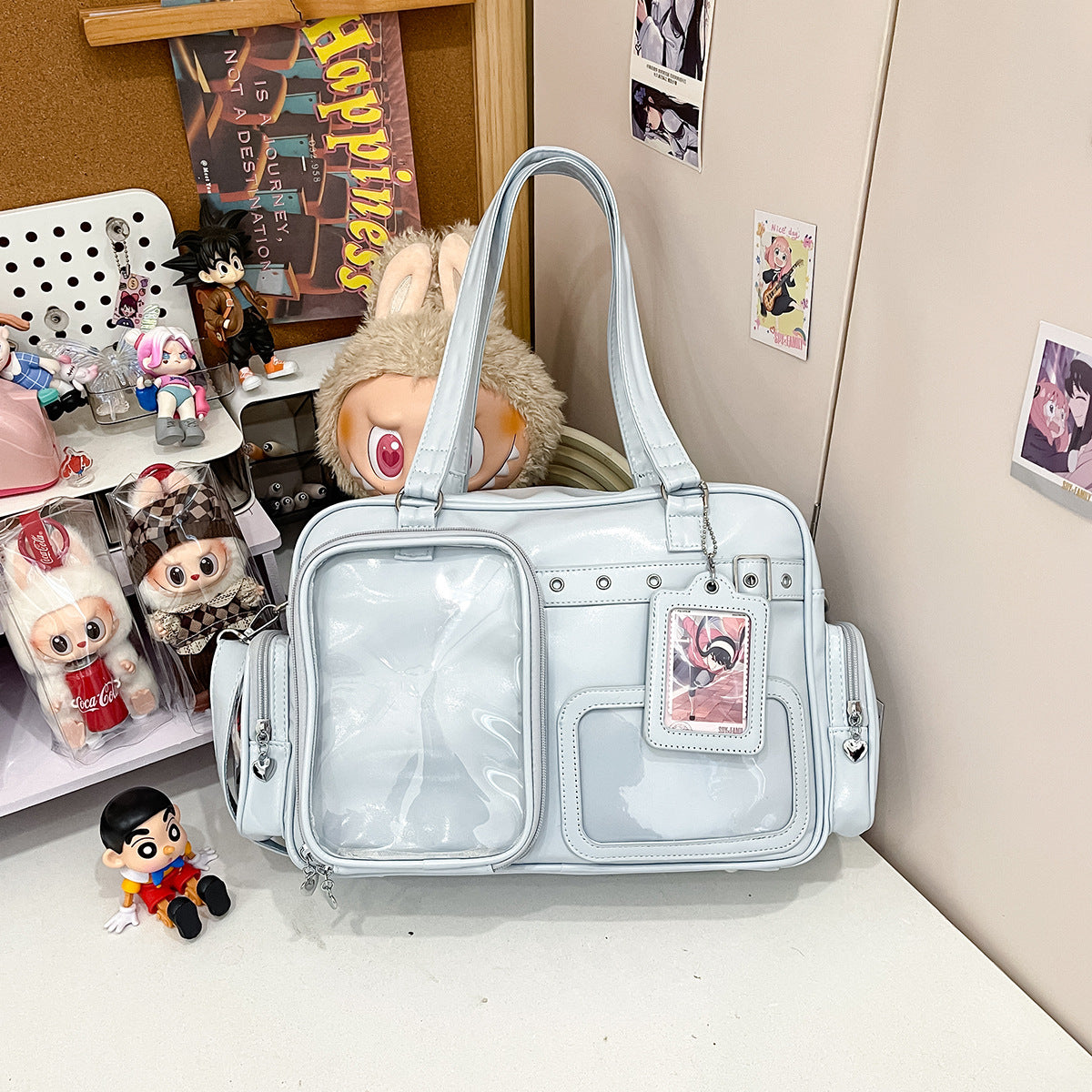Light Valley Large Capacity Star Chasing Person Doll Two Shoulders Women's Shoulder Bag
